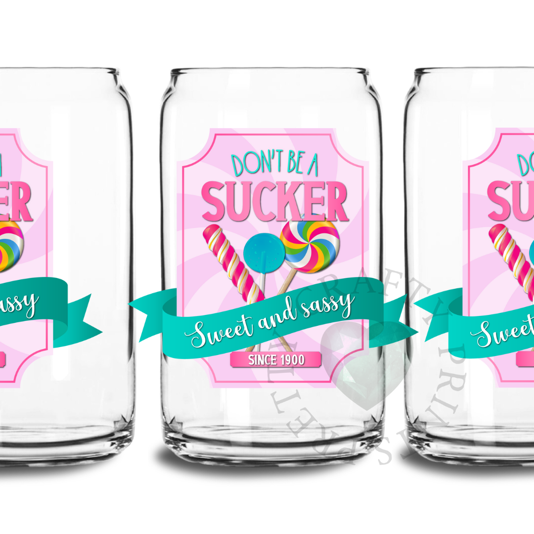 SUCKER UV DTF TRANSFER GLASS CAN DECAL PRETTY CRAFTY PRINTS
